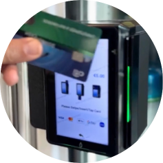 Swipe your CC or scan QR Code